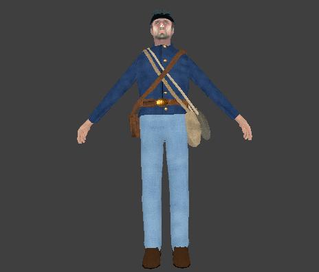 Player Model, with temporary texture.