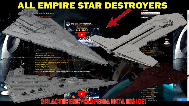 All STAR DESTROYERS of the Empire - Units Data included!