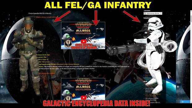 All INFANTRY of the Fel/GA - Star Wars - Units Data included!