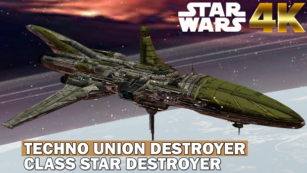Star Wars Techno Union Destroyer 4k