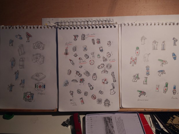 Concept drawings - Explosives and medical equipment