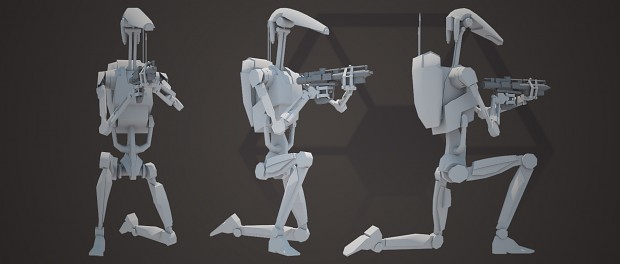 Early WIP Render of the new B1 battledroids