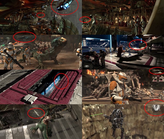 All the shots the HAET-221 appears in (ROTS)