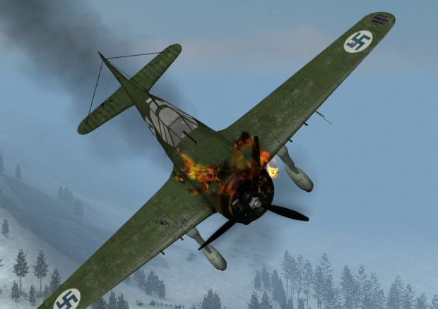Fokker D.XXI coming down