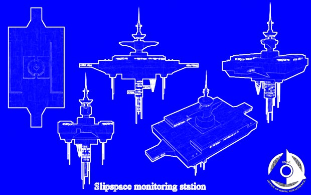 Blueprint of the slipspace monitoring station