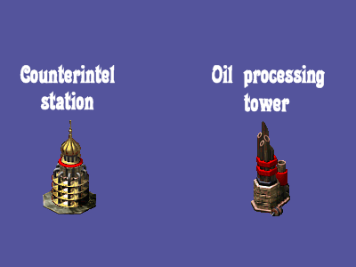 Soviet Counterintel station + Oil processing tower
