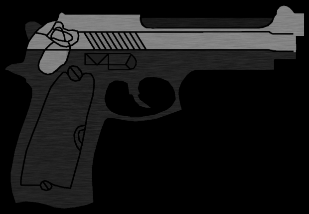 Concept Standard Issued Pistol Computer-Drawn