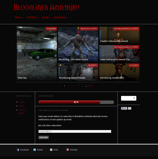Bloodlines Antitribu Website Update