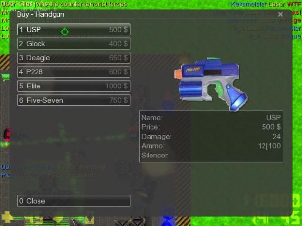 Nerf 2D Weapon Screen