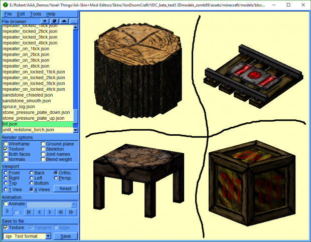 Browsing .json model files (minecraft block models)