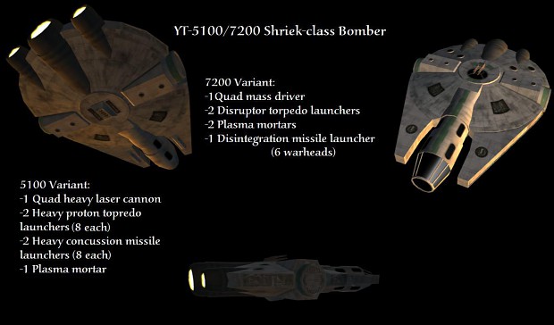 YT-5100/7200 Shriek-class Bomber
