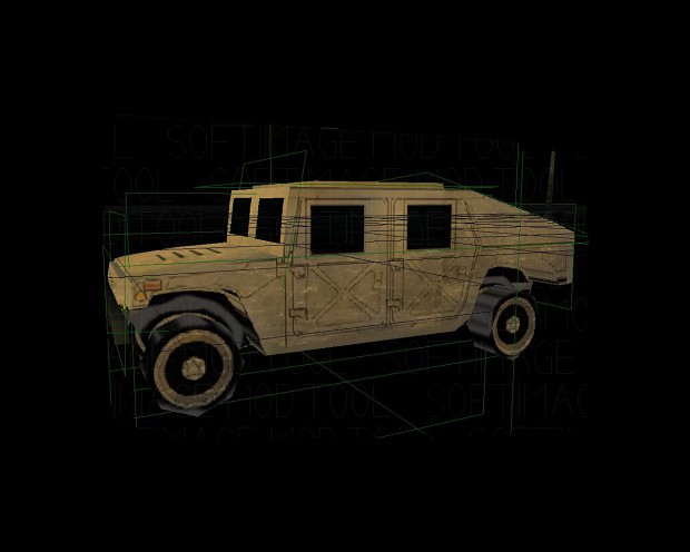 low poly Humvee with no turret