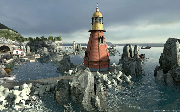 Dock, Breakwater, Lighthouse