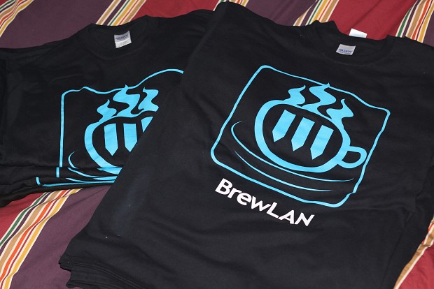 BrewLAN logo tees