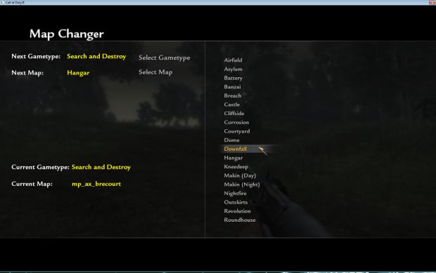 Admin menu map / gametype changer