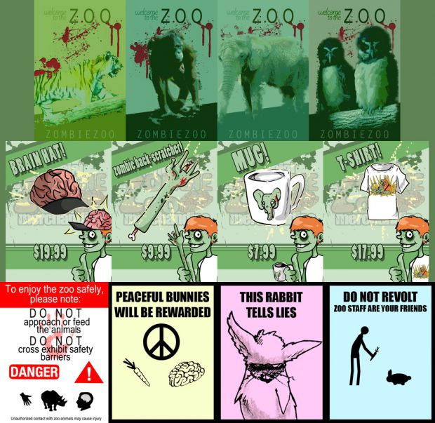 Zombie Zoo Posters