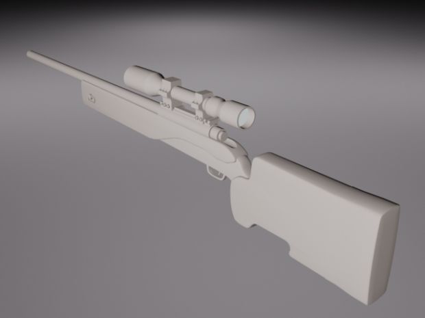 Sniper Rifle, High Poly (By NickR)