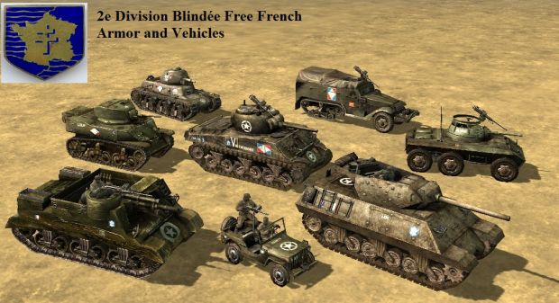 Vehicles from the 2e Division Blindée Free French