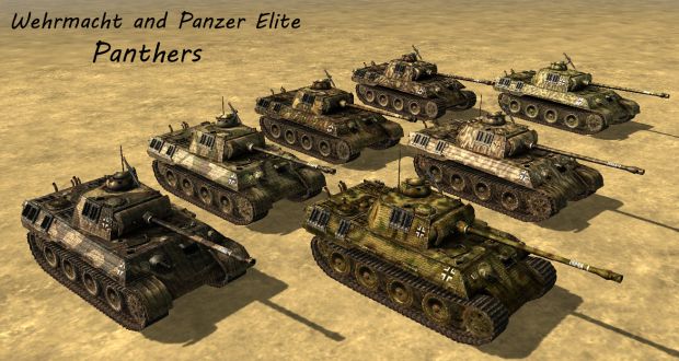 Wehrmacht and Panzer Elite Panther Tanks