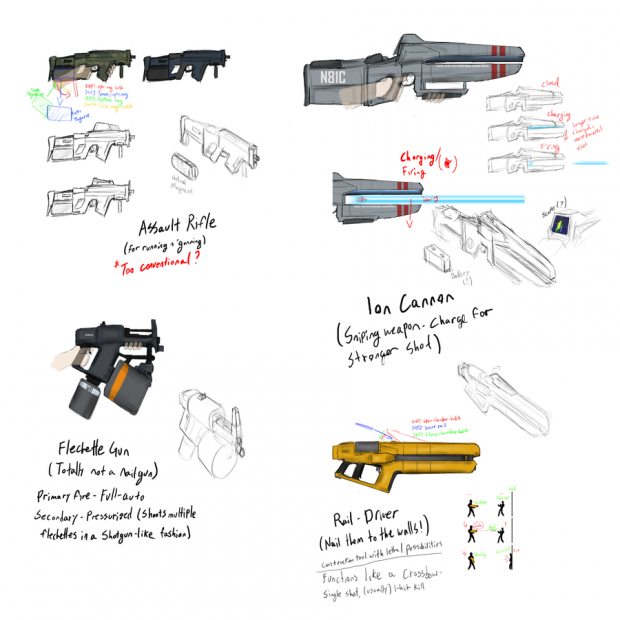 Weapon concepts by Csp499