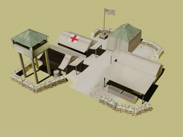 Usa Concept barracks for desert