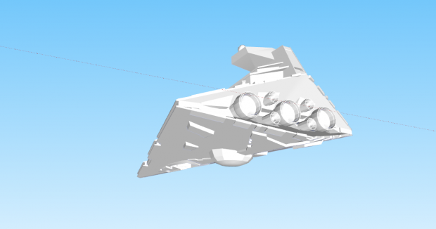 Star Destroyer model - Untextured (2)