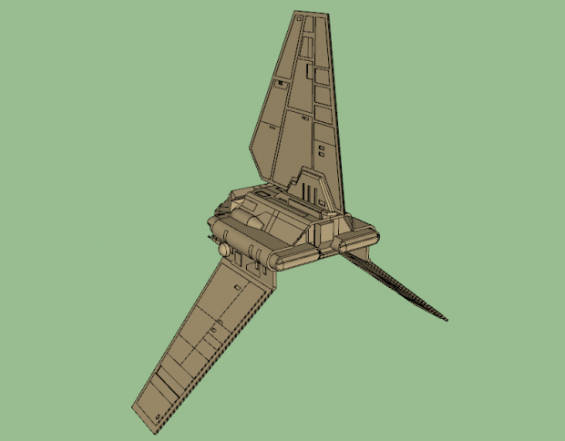 Imperial Lambda Shuttle Model - Untextured (3)