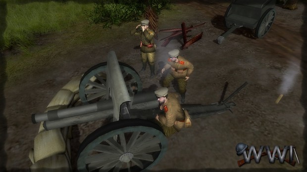 Russian artillerymen