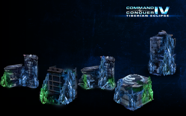 Blue Tiberium Infested Structures