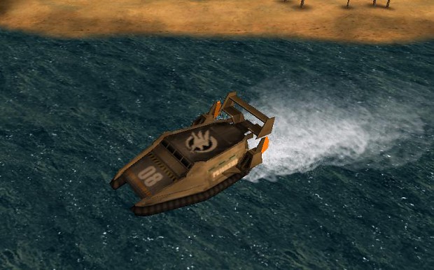 giant hover apc on water