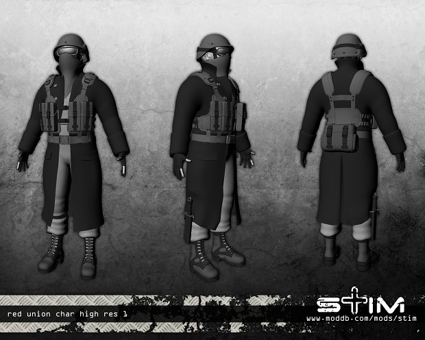 Red Union Infantryman Class Character-Unwrinkled