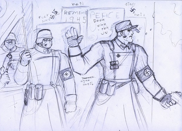 Nazi Concept Sketch- By ZitaX WIP