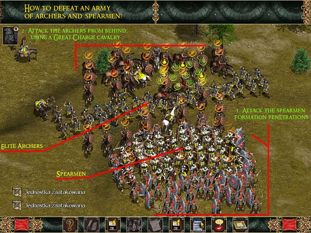 How to defeat an army  of archers and spearmen?