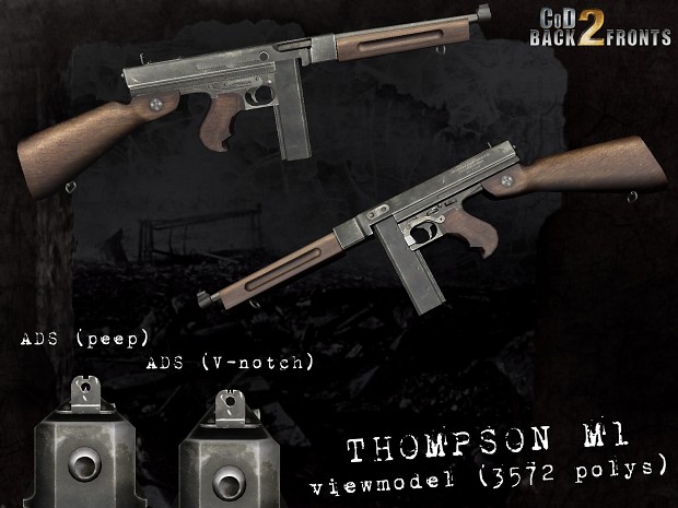 CoD2 Back2Fronts patch 1.1 - Thompson M1 model