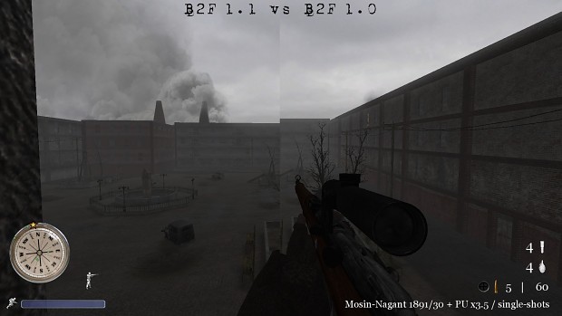 CoD2 Back2Fronts patch 1.1 - Stalingrad fog
