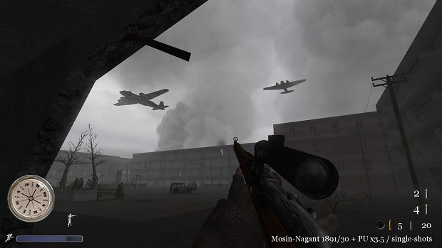 CoD2 Back2Fronts patch 1.1 - Stalingrad planes