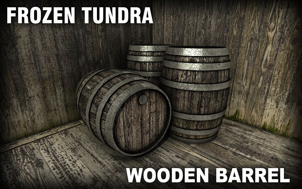 Wooden Barrel Render