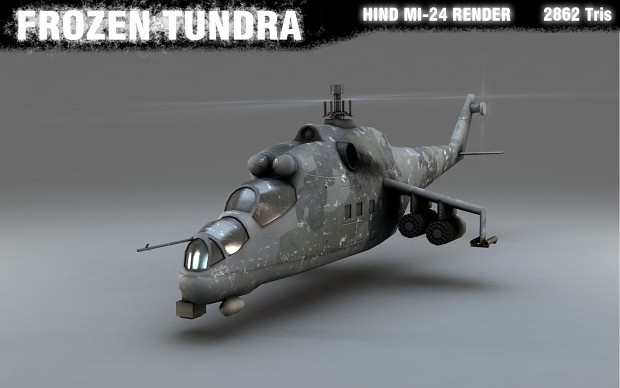 MI-24 Hind Textured Render