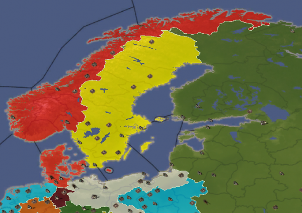 Screenshot of updated Scandinavia