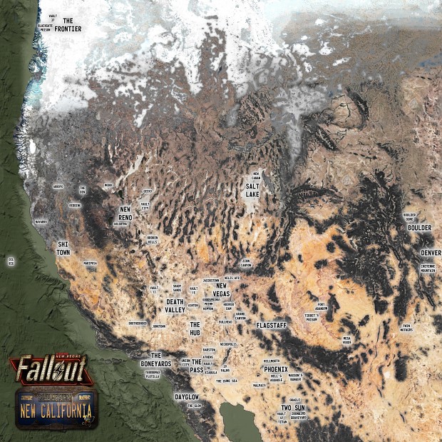 FALLOUT WORLD MAP 2260 image - Fallout: New California mod for Fallout: New  Vegas - ModDB