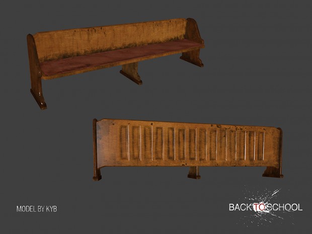 Church bench - Model by KYB