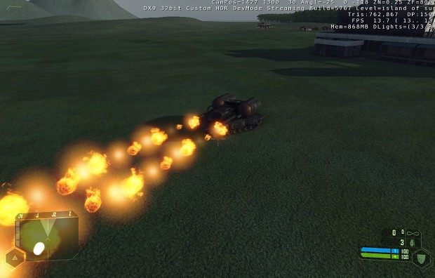 Crysis flame tank WIP in game
