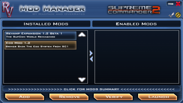 supreme commander mod manager