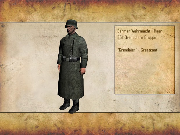 German Grenadier Wearing Greatcoat