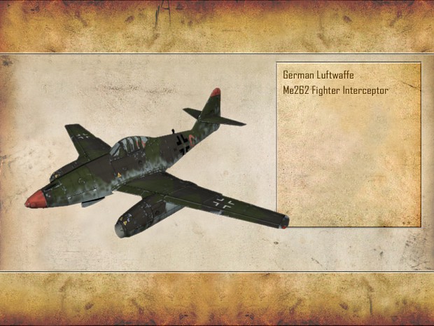 German Me262 Fighter Interceptor