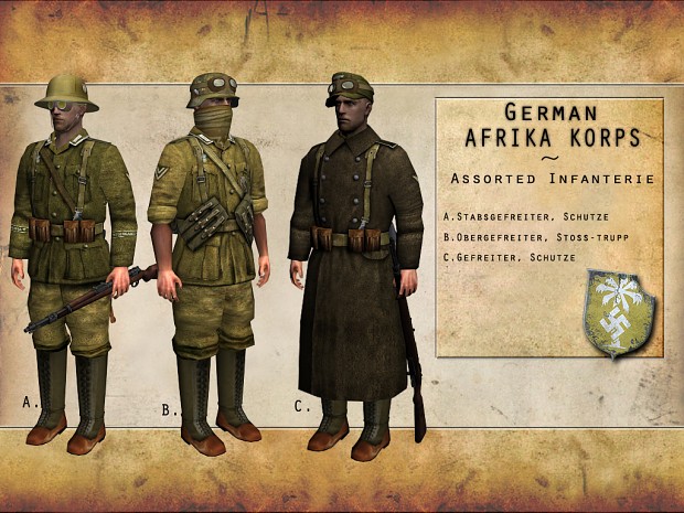 German Afrika Korps Heer Infanterie.