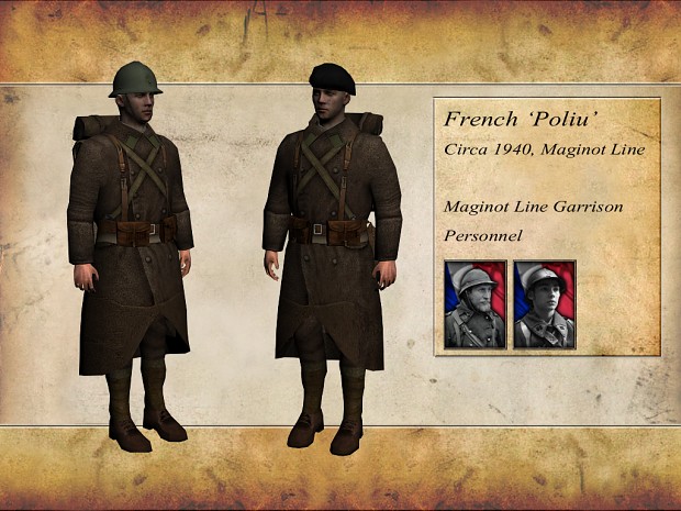 French Nco & Maginot Line Garrison Personnel