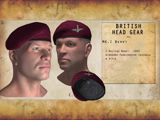 Re-modelled British Headgear - British Beret