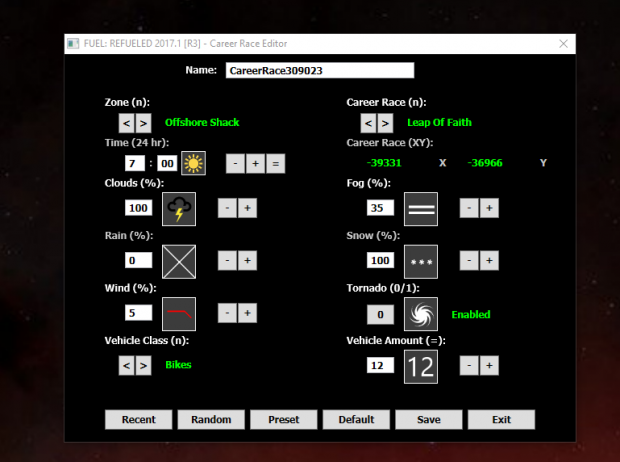 Careeer Race Editor Concept