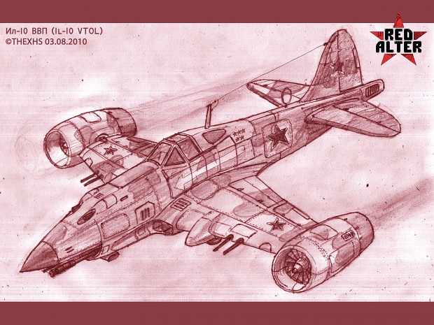 Soviet gunship IL-10 VTOL